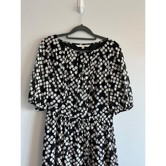 Trina Turk St. Petersburg Silk Dress Black with White Polka Dots NO Belt Size 6 - Picture 3 of 12